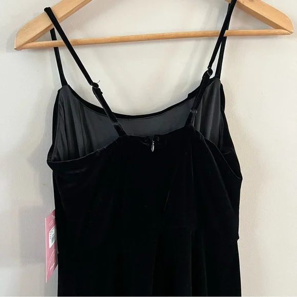 Birdy grey Ash velvet dress Ladies size small Black classic stretch gown - Picture 4 of 9